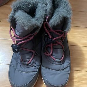 Sorel Pink and Grey Waterproof Lace up Boots